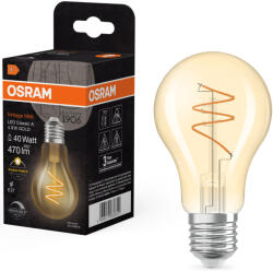 OSRAM E27 LED Vintage, 4, 9W, 470 lm, 2700 K, melegfehér, dimmelhető, arany színű színű üveg-40 W izzó helyett - Vintage 1906 Classic A60 Gold (4058075836600)