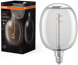 OSRAM E27 LED 4, 8W, 400 lm, 2700 K, melegfehér, dimmelhető, áttetsző üveg-30 W izzó helyett - Vintage 1906 DIM Classic Ballon filament (4058075761919)