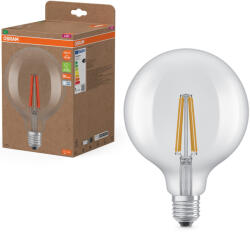 OSRAM E27 LED nagygömb, 7, 2W, 1521 lm, 4000 K, hidegfehér, áttetsző üveg-100 W izzó helyett - Superstar+ Classic Globe125 filament (4058075839625)