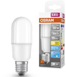 OSRAM E27 LED, 8, 5W, 806 lm, 2700 K, melegfehér, opál műanyag-60 W izzó helyett - Star Classic (4058075059153)