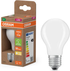 OSRAM E27 LED 5W, 1055 lm, 2700 K, melegfehér, opál üveg-75 W normál izzó helyett - Superstar+ Classic A (4099854236839)