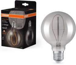 OSRAM E27 LED 3, 4W, 100 lm, 1800 K, candlelight, füstszínű üveg-10 W izzó helyett - Vintage 1906 Classic Globe95 Smoke filament (4058075760950)