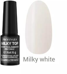 Profinails Milky Top Fixálásmentes LED/UV Fényzselé 6g M-02 Fehér