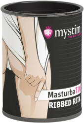 Mystim MasturbaTIN Ribbed Rita - lamellás maszturbátor (fehér) - szexaruhaz