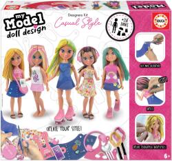 Educa Joc creativ My Model Doll Design Casual Style Educa realizează-ți propriile păpuși de oraș 5 modele de la 6 ani (EDU18368)