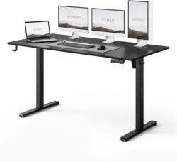SENSE7 Állítható magasságú íróasztal Nojo Light 140 cm x 60 cm fekete (14491005)
