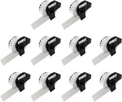 AIMO Set 10 role etichete continue compatibile Brother DK-22225, 38 mm 30, 48 m, pentru organizare, identificare si etichetare profesionala (BHADK22225P10)