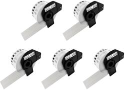 AIMO Set 5 role etichete continue compatibile Brother DK-22225, 38 mm 30, 48 m, pentru organizare, identificare si etichetare profesionala (BHADK22225P5)