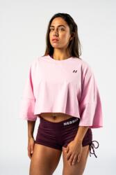NEBBIA Oversized Cropped Tee JUST FLOW 431 - pink (M/L) - NEBBIA