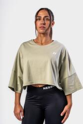 NEBBIA Oversized Cropped Tee JUST FLOW 431 - LIGHT GREEN (XS/S) - NEBBIA