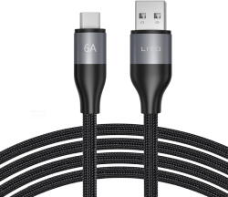 Lito Cablu de Date USB la Type-C, Fast Charging, 6A, 480 Mbps, 1m - Lito (LD23T) - Grey (KF2350820) - vexio