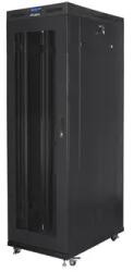 Lanberg Комуникационен шкаф, Lanberg rack cabinet 19" free-standing 42U/800x1200 (flat pack) with mesh door lcd black v2 (FF01-8242-23BL)
