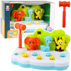 LEAN Toys Állati Árkád Játék Whack-A-Mole Counter Hammer Színes