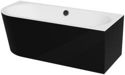 Besco Avita A-Line B&W cadă de colț 169x75 cm partea dreaptă negru #WAA-17ABPCN (#WAA17ABPCN)