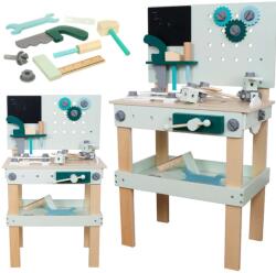 Pepita jucărie din lemn DIY masă cu accesorii - gri-maro (W03D242) Set bricolaj copii
