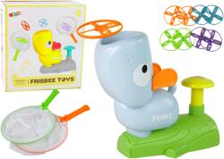 LEAN Toys Arcade Játék Catch Frizbi Repülő Korong Katapult Kék