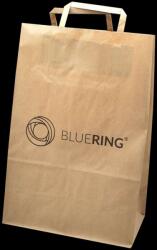 BlueRing Szalagfüles papírtáska 32x17x33cm Bluering® barna - pepita