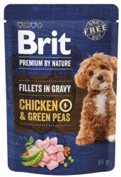 Brit Premium By Nature Dog Fillets in Gravy csirkével és zöldborsóval 24x85g