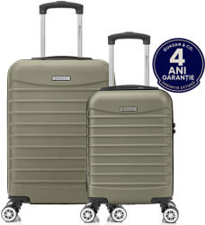 Quasar & Co Kabinbőrönd szett repülőre, kézipoggyász 55x36x20 cm és 40x30x20 cm, LINE modell Quasar & Co. , ABS 2.8 mm, lopásgátló cipzár, számzár, teleszkópos fogantyú, 4 dupla csendes kerék 360°, 10 kg-ig, repü