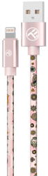 Tellur Cablu Graffiti Tellur USB to Lightning, 3A, 1m, roz (TLL155621) - pcone