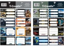 Tip-Top T-Creativ: Füzetcímke fiúknak, 16 db-os - többféle