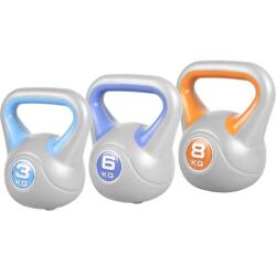 Gorilla Sports Kettlebell súlyzó szett műanyag 3/6/8 kg (100639-00006-0022) - kokiskashop