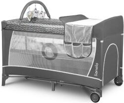 Lionelo - Utazóágy FLOWER, szürke, skandináv stílus 5902581658777 (LN0323)