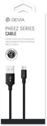 DEVIA Cablu Pheez Series MicroUSB Black 1m-T. Verde 0.1 lei/buc (DVPSMUCBK) - pcone