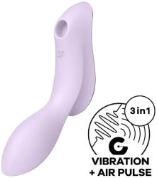 Satisfyer Curvy Trinity 2 - 2-в-1 вибратор с въздушни вълни (лилав)