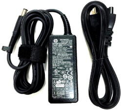 HP 744481-002 Gyári HP 45W töltő, tápegység 19.5V 2.31A hálózati kábellel (Használt, tökéletesen működő) (744481-002)