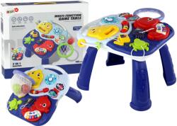 LEAN Toys Tanulóasztal 2In1 Tengeri Állatok Zongora Óra Kosárlabda Golyók