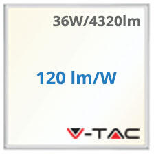 V-TAC 2in1 LED panel (595 x 595mm) 36W - természetes fehér, Backlit, süllyeszthető / falon kívüli, Samsung chip ( 23765)