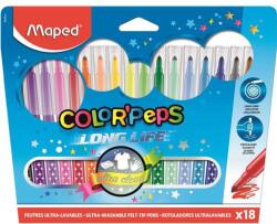 Maped Filctoll készlet, mosható, MAPED "Color`Peps", 18 különböző szín (845021LM) - mystock