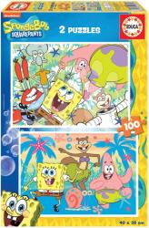 Educa Puzzle Bob Esponja Educa 2x100 darabos 4 évtől (19389)