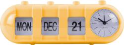 Karlsson Ceas deșteptător Retro Tube Calendar Flip, galben (KA6045BY)
