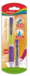 Keyroad SMOOZZY Ergo mikroceruza 0, 7 mm tollbetétekkel, bliszterben, színkeverékben
