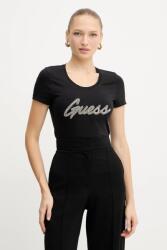 Guess t-shirt fekete, W5YI16 J1314 - fekete XL