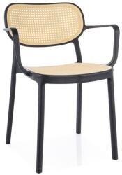 SIGNAL MEBLE BALI II étkezőszék fekete / rattan hatású