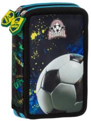 DERFORM Kétrekeszes, emeletes tolltartó felszereléssel fiúknak, Football fan