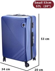 Dollcini ABS Keményfedeles Bőrönd - Több Méretben és Színben - Kék - 53x 20 x 34cm (357910-222C)