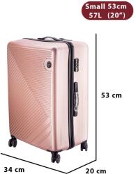 Dollcini ABS Keményfedeles Bőrönd - Több Méretben és Színben - Rózsaarany - 53x 20 x 34cm (357910-225C)