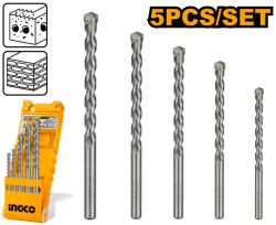 INGCO Kőzetfúró készlet 5 részes 4-10 mm hengeres (AKD3051) - agrotrade