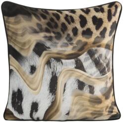 Eurofirany Eva Minge bársony párnahuzat állati motívummal Fekete 45x45 cm