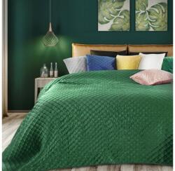 EUROFIRANY Ariel bársony ágytakaró Sötétzöld 230x260 cm