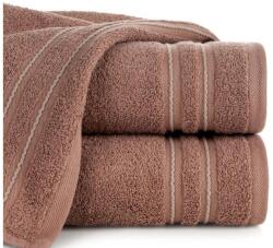 Eurofirany Emina pamut törölköző díszcsíkkal Téglavörös 70x140 cm