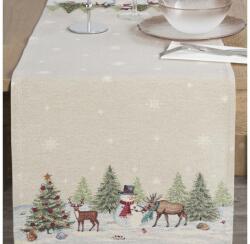 EUROFIRANY Téli táj gobelin karácsonyi asztali futó 40x100 cm +/-5%