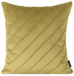 Eurofirany Nala3 bársony párnahuzat varrott mintával Mustársárga 45x45 cm