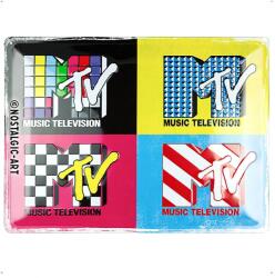 Nostalgic Art Music Television "MTv4x" dombornyomott fémplakát 40 x 30 cm "23343 (23343)