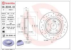 BREMBO féktárcsa BREMBO 08. B348.4X for MERCEDES-BENZ (08.B348.4X)