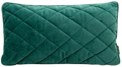  Téglalap alakú steppelt bársony párnahuzat töltettel Sötét türkiz 30x50 cm (387726)